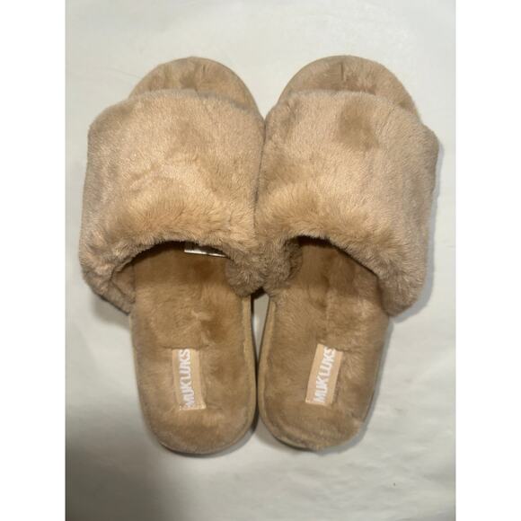 Muk Luks Platform Slippers M 7/8 Kirstey Comfy Slide - Picture 1 of 3